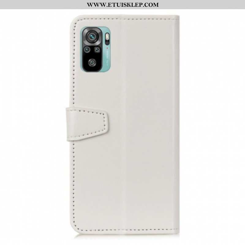 Etui Folio do Xiaomi Redmi Note 10 / 10S Prosty Efekt Błyszczącej Skóry